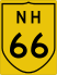 National Highway 66 marker