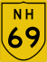 National Highway 69 marker