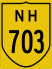National Highway 703 marker