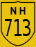 National Highway 713 marker