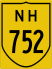 National Highway 752 marker