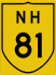 National Highway 81 marker