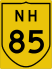 National Highway 85 marker