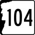 New Hampshire Route 104 marker