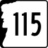 New Hampshire Route 115 marker
