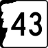 New Hampshire Route 43 marker