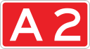 A2 motorway shield}}
