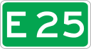 European route E 25 shield}}
