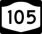 NYS Route 105 marker