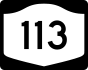 NYS Route 113 marker