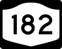 NYS Route 182 marker