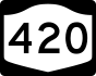 NYS Route 420 marker