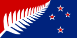 Silver Fern (Red, White & Blue) by Kyle Lockwood