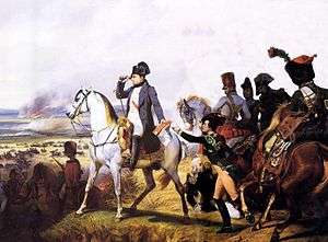 Grenier led his corps at the Battle of Wagram under the eye of Napoleon.