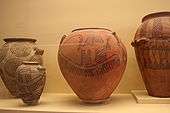 Naqada boats on pottery vases