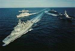 NATO and U.S. ships enforcing the Operation Sharp Guard blockade