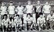 Black-and-white team photo
