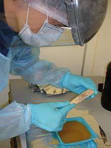  A photo of Neanderthal DNA extraction in process