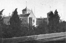 B&w photo of Nelson Provincial Council buildings