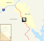 Nevada State Route 169 travels north to south through much of the Moapa Valley in northeastern Clark County.