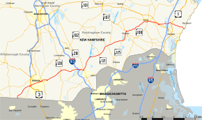 Map of New Hampshire Route 111