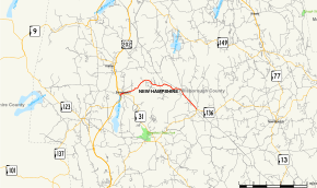 Map of New Hampshire Route 47