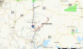 Map of New Hampshire Route 49