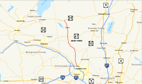 Map of New York State Route 147