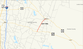 Map of New York State Route 183