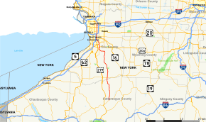 Map of New York State Route 240