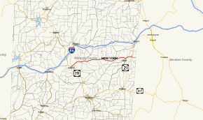 Map of New York State Route 244