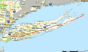 Map of New York State Route 27