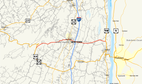 Map of New York State Route 299
