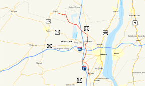 Map of New York State Route 300