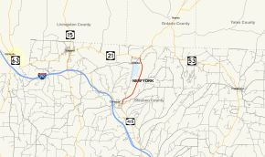 Map of New York State Route 371