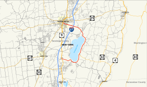 Map of New York State Route 9P