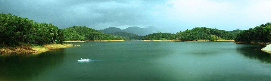 Panorama of neyyar reservoir.