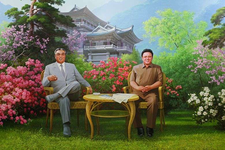 North Korea's first leader Kim Il-sung smoking. All three leaders have been smokers.