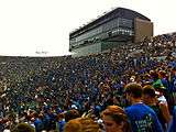 Notre Dame Stadium student section wearing "The Shirt" for the 2011 football season