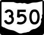 State Route 350 marker