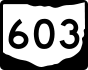 State Route 603 marker