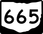 State Route 665 marker