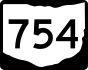 State Route 754 marker