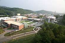 An aerial photo of the Oak Ridge National Laboratory campus.