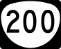 Oregon Route 200 marker