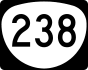 Oregon Route 238 marker