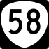 Oregon Route 58 marker
