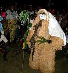 Ukuyi performer in Bata, Equatorial Guinea