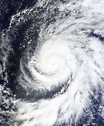Satellite imagery of the strongest East Pacific May tropical cyclone on record