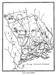 Early Map of Fairfield and Black Rock - Before the settlement of Bridgeport.